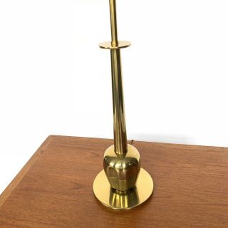 Vintage 60 ' s Mid Century Modern Brass Tulip Stiffel Lamp 5