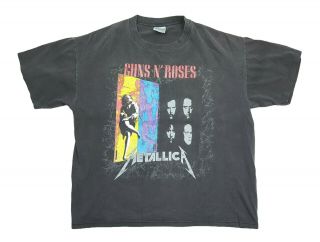 Vintage Metallica Guns N Roses 1992 Tour Shirt Xl Gnr