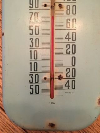 Vintage 1950 ' s Orange Crush Soda Pop Gas Station Metal Thermometer Sign 2
