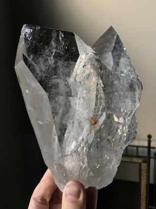 2.  9lb Rare Lemurian Quartz Crystal Twin Crystal Twin Quartz Clear Quartz Brazil