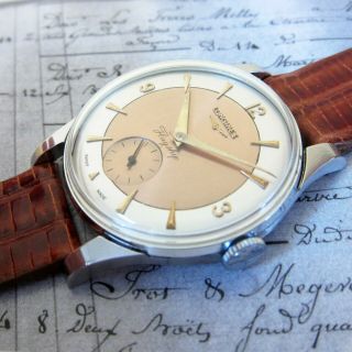 Vintage Longines Mens Watch Swiss Made 1960s 2 - Tone Dial,  Calibre:30l 17 Jewels
