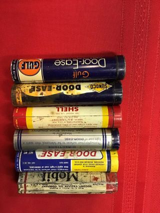Vintage Door - Ease Stick Lubricants - 6 - Mobil Gulf Sunoco Shell & 2 7