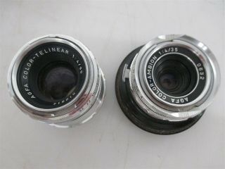 Agfa Ambi Silette Rangefinder Vintage Film Camera w/ 35mm,  50mm,  & 90mm Lenses 5