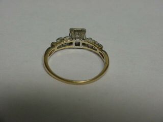 VINTAGE 14K GOLD LADIES ENGAGEMENT RING 1/3 CARAT DIAMOND SIZE 9.  25 5