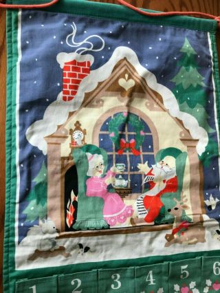 Vintage 1987 Avon Countdown to Christmas Advent Calendar W/ Mouse & DOWEL EUC 2