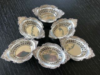 Set Of 6 Gorham Classical Sterling Silver Nut Dishes 142g.  925 Silver