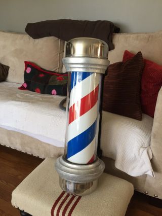 Vintage William Marvy Co.  Model 55 Barber Shop Pole