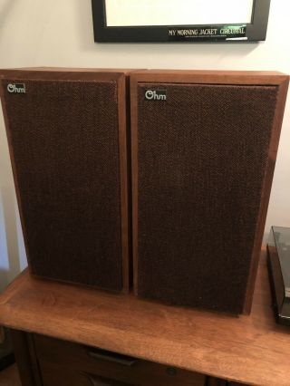 Vintage Ohm Bookshelf Speakers Model E
