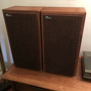 Vintage OHM Bookshelf Speakers Model E 2
