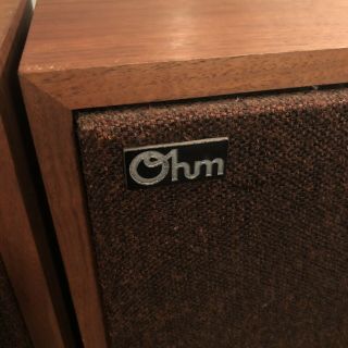 Vintage OHM Bookshelf Speakers Model E 3