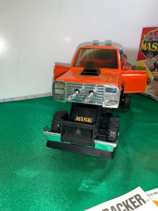 MASK Kenner vintage Firecracker pickup truck M.  A.  S.  K.  action figure toy box vtg 10