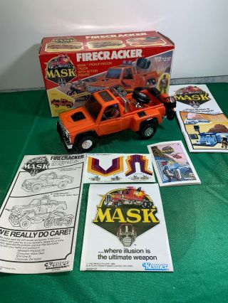 Mask Kenner Vintage Firecracker Pickup Truck M.  A.  S.  K.  Action Figure Toy Box Vtg