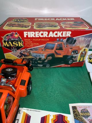 MASK Kenner vintage Firecracker pickup truck M.  A.  S.  K.  action figure toy box vtg 6