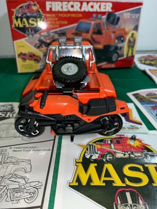 MASK Kenner vintage Firecracker pickup truck M.  A.  S.  K.  action figure toy box vtg 7