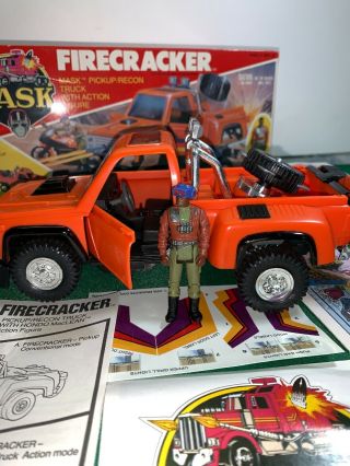 MASK Kenner vintage Firecracker pickup truck M.  A.  S.  K.  action figure toy box vtg 8