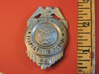 Rare Obsolete York Ny Inspector Detail Us Post Office Department Badge Tdbr