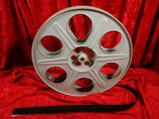 6 Vintage 35mm 14.  5 Inch Metal Movie Theater Film Reels Made In U.  S.  A.