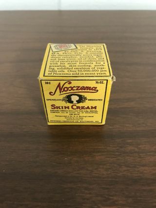 Rare Vintage Noxzema Skin Cream Blue Jar In 10 Cent 1/2 Oz Box With Ins