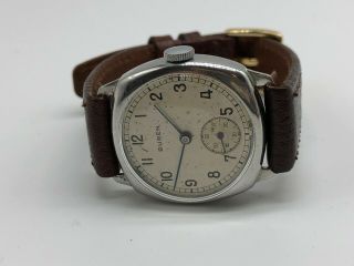 Vintage Mens Buren Cushion Swiss Watch (military Trench Ww2)