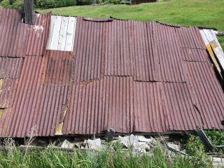 Rusted Corrugated Metal 1903 Vintage,  500sf.  Was Roof On A Montana Chicken Coop.