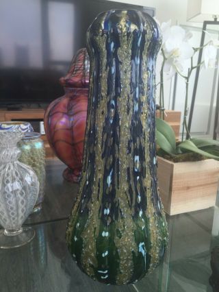 Tall Antique Kosta Boda Swedish Hand Blown Glass Vase