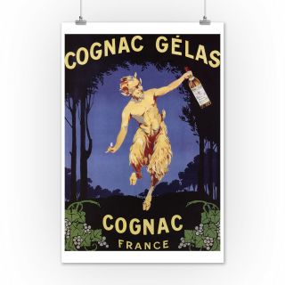 Cognac Gelas - Vintage Promotional Poster (Posters,  Wood & Metal Signs) 2