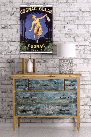 Cognac Gelas - Vintage Promotional Poster (Posters,  Wood & Metal Signs) 3