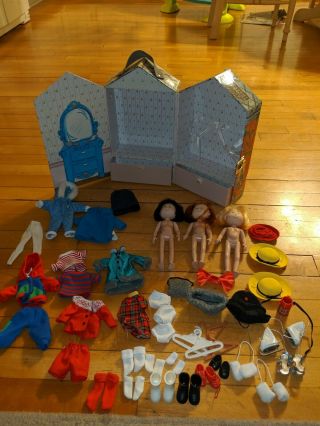 Vtg Madeline And Friends House Carry Case With 3 Dolls And Accessories Eden 1999