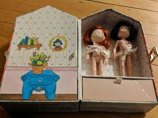 Vtg Madeline and Friends House Carry Case with 3 Dolls and Accessories Eden 1999 8