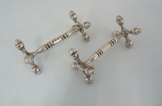 Pair Solid Silver Knife Rests.  Alexander Clark & Co Ltd,  Birmingham 1927 C106.  8g