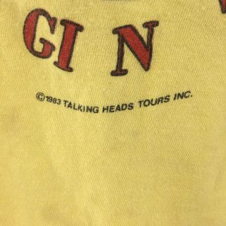 Vintage 1983 Talking Heads Sleeveless T - Shirt Tank Speaking In Tongues Small Q3A 6