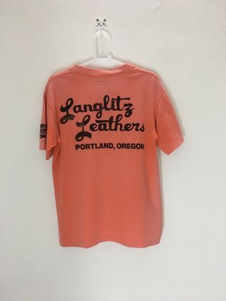 Vintage Langlitz Leathers Motorcycles Portland Oregon T Shirt Small