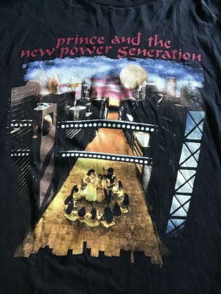 Vintage 1993 Prince & Power Generation Double Sided Tour Dates Concert Shirt
