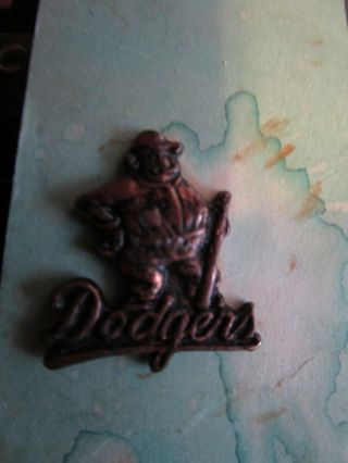 Vintage Late 1940 ' s Brooklyn Dodgers Lapel Pin W/Original Pinback Backing 2