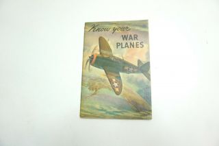 Vintage Wwii Era Know Your War Planes Softback Book 1943 By Coca - Cola Company