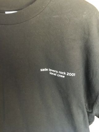 RARE Vintage Sade 2001 Lovers Rock Tour Concert Local Crew T Shirt Size XL 4