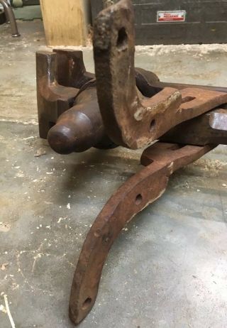 Rare Antique IRON CITY Heavy Duty Blacksmith’s Leg Vise 40.  5” Tall/ USA 12