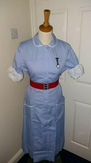 Old Stock Vintage English Nurse Uniform Dress Sissy Midwife