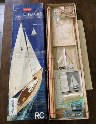 Graupner Gracia Yacht Wooden Rc Boat Kit 2103 - Rare 1964 Kit - Unassembled