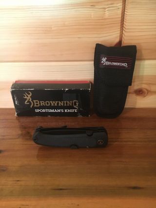 Vintage Browning Kodiak Fdt Model 600 Sportsman Folding Knife Saw Gut Hook