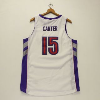 Vintage Vince Carter 15 Toronto Raptors Nba Nike Jersey Size Large White Purple