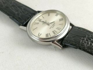 Vintage Universal Geneve White Shadow Quartz Watch Running 3