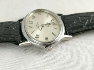 Vintage Universal Geneve White Shadow Quartz Watch Running 4