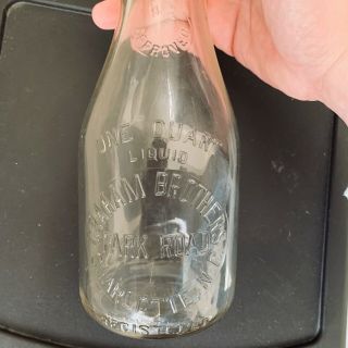 Vintage Embossed Milk Bottle Graham Brothers