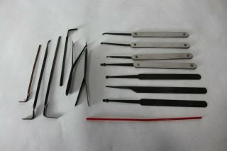 Vtg HPC Inc Lock Pick Set Made in USA for Escape Magic Zippered Leather Pouch 3