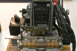 Vintage Kingsley Gold Stamping Machine Hot Foil Made in Hollywood California USA 10