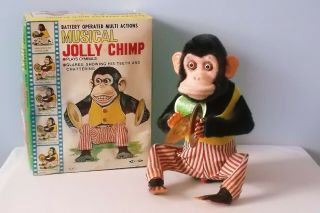 Jolly Chimp Toy - Vintage Monkey W/ Box & Tag - Not - - Daishin