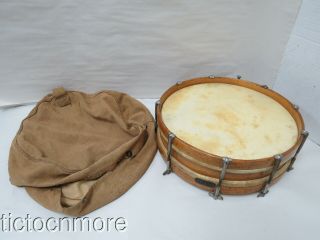 Vintage Slingerland Wooden Percussion Snare Drum & Soft Case