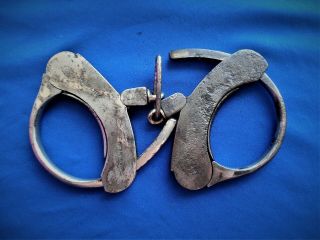 antique western cowboy MALTBY TRIGGER restraints spurs handcuffs leg irons w key 5