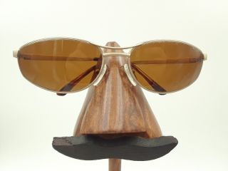 Vintage Vuarnet Pouilloux Ref 058 Gold Metal Oval Sunglasses Frames France
